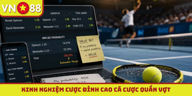 Kinh nghiệm cược đỉnh cao cá cược quần vợt