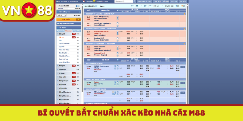 Bí quyết bắt chuẩn xác kèo nhà cái M88